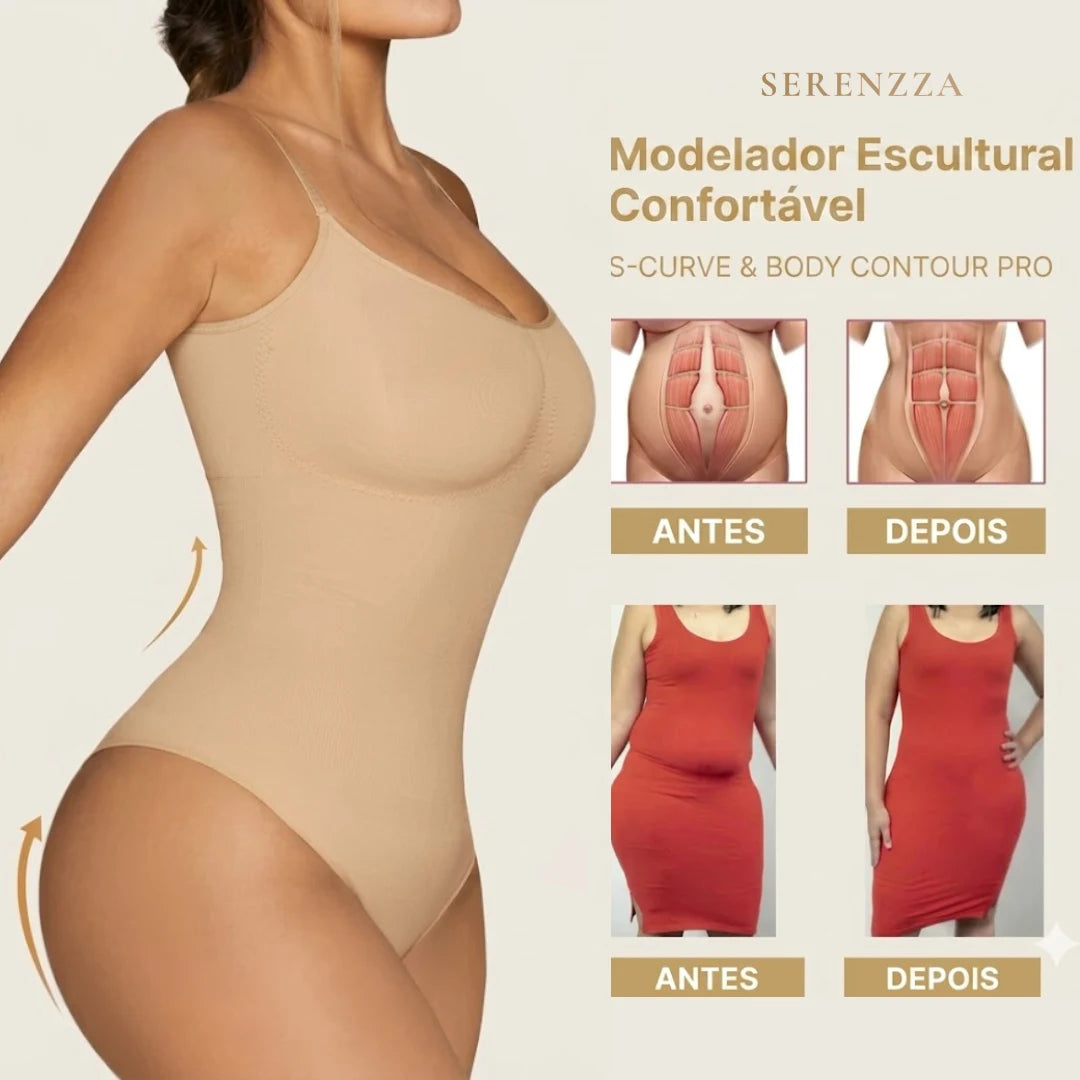 Body Modelador Alta Compressão Soft Premium