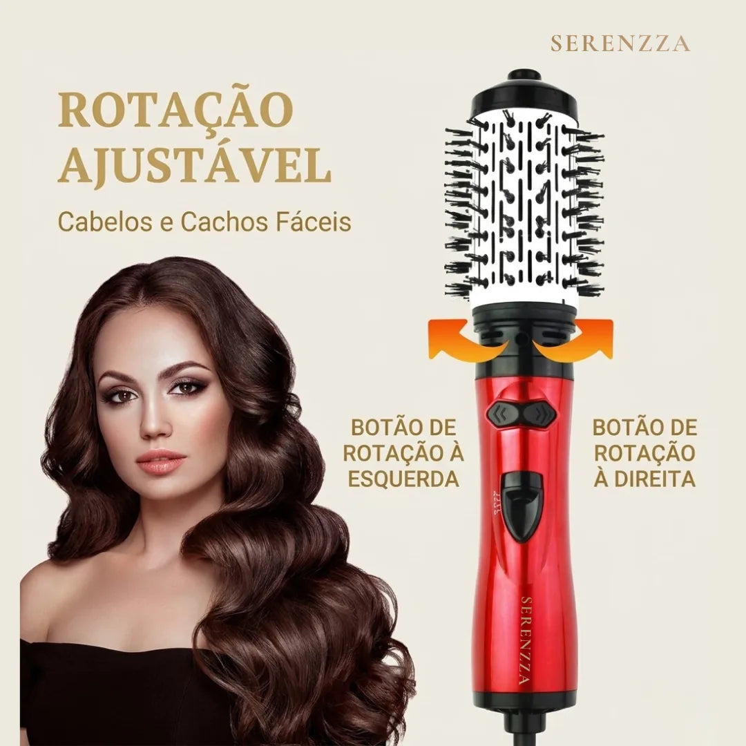 Escova Modeladora Rotativa 3 em 1 Lumina Pro