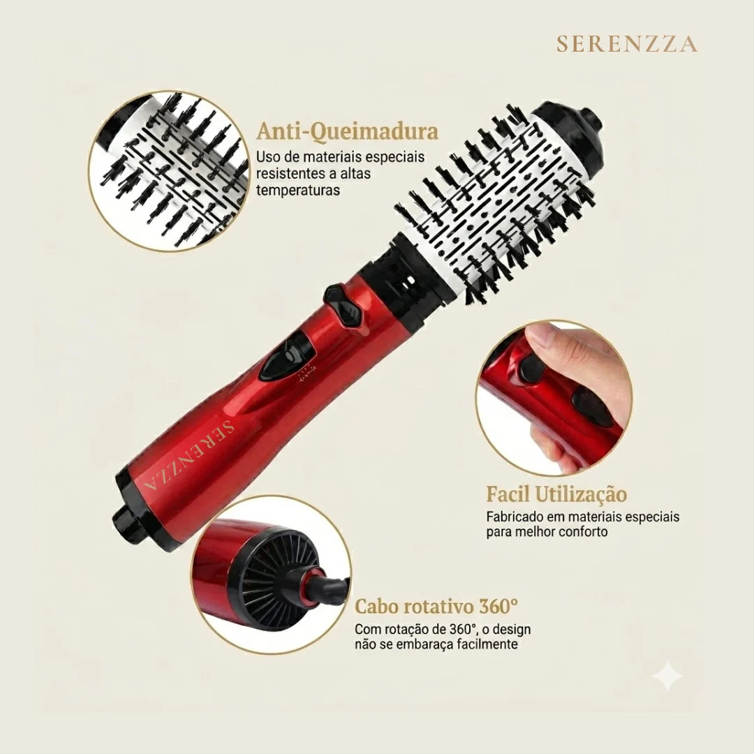 Escova Modeladora Rotativa 3 em 1 Lumina Pro