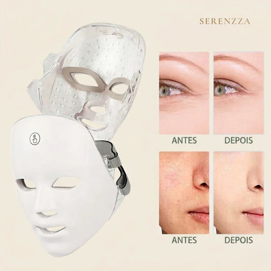 Máscara de Fototerapia LuminaSkin: 7 Cores para Rejuvenescimento