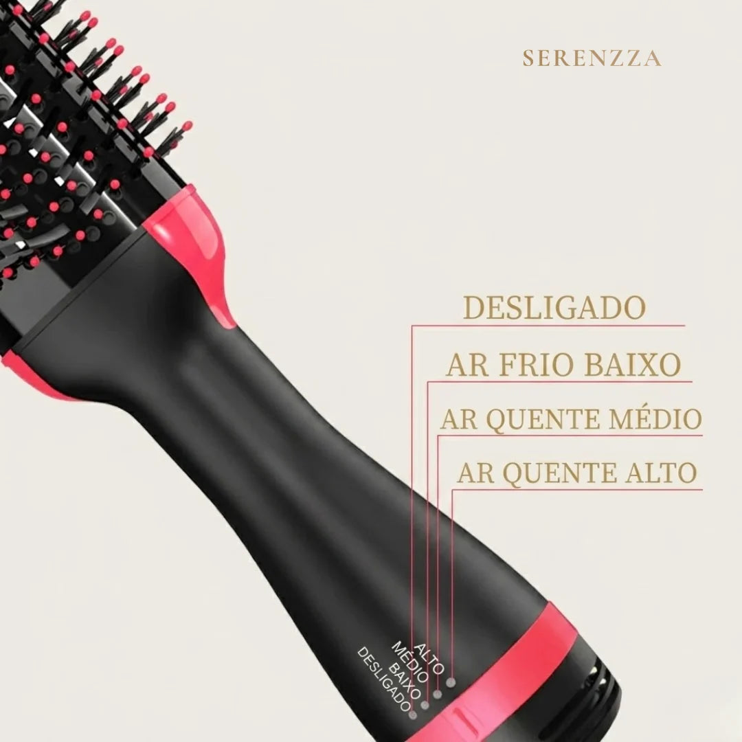 Escova Alisadora de Cabelo Lunnar 3 em 1