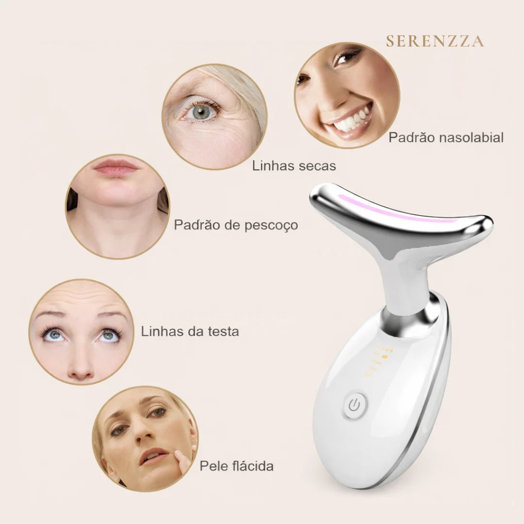 Massageador Facial com Fototerapia Anti-Rugas FaceLift